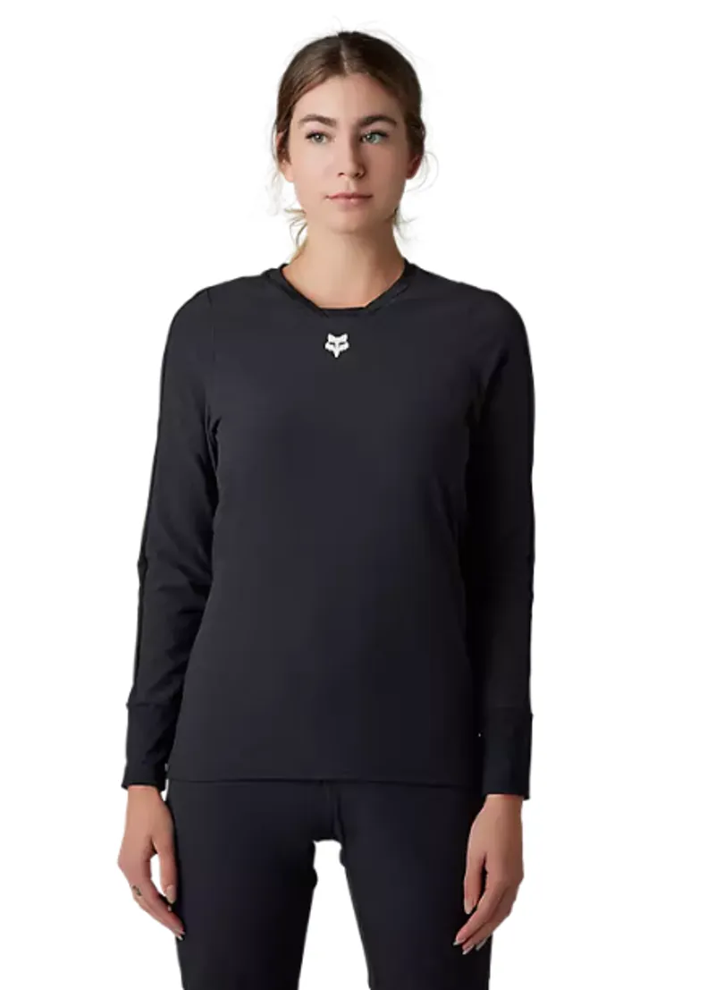 Fox Racing Women's Defend Thermal Long Sleeve Jersey in Black-1